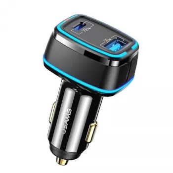 Nástěnná nabíječka USAMS T43 33W PD3.0 QC3.0 s kabelem USB-C na Lightning 1,2 m černá