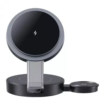 USAMS skládací 3v1 bezdrátová nabíjecí stanice 15W pro telefon/Apple Watch/sluchátka CD234WXC01 (US-CD234)
