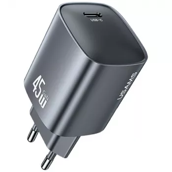 USAMS T66 45W GaN rychlonabíječka černá