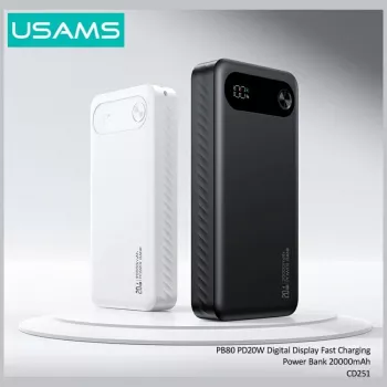 Powerbanka USAMS PB80 PD20W 20000mAh bílá