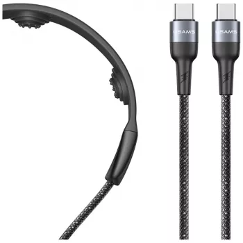 USAMS SJ759 U89 100W rychlonabíjecí USB-C kabel s masážním nástavcem, 1,2m, černý