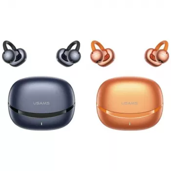 USAMS R03 Echo Clip-on TWS sluchátka, Bluetooth 6.0, modrá