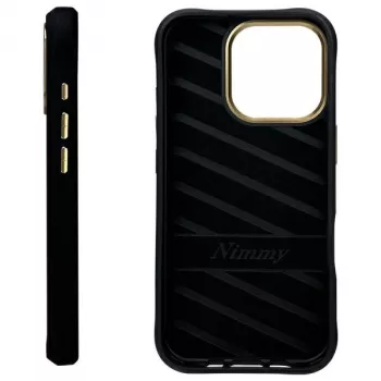 Nimmy Cool&Cute 2.0 Monkey zadní kryt pro Apple iPhone 16 Pro, černý, TPU