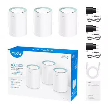 Mesh řešení Cudy AX1500 Wi-Fi 6 Gigabit, 3 ks (M1500(3-Pack))