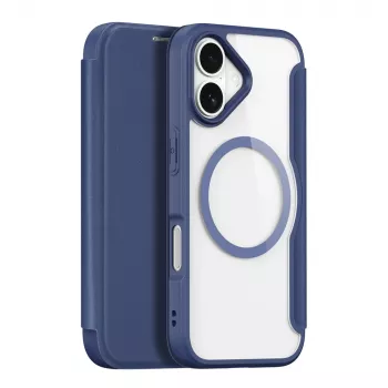 DUXDUCIS Skin X Pro peněženkové pouzdro pro Apple iPhone 17 Air s MagSafe a přihrádkou na karty - modré