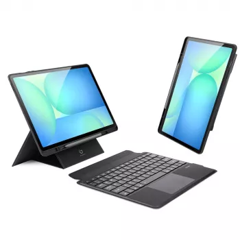 Klávesnicové pouzdro Dux Ducis DK Series pro Samsung Galaxy Tab S10 FE+ (Plus) s podsvícením – černé