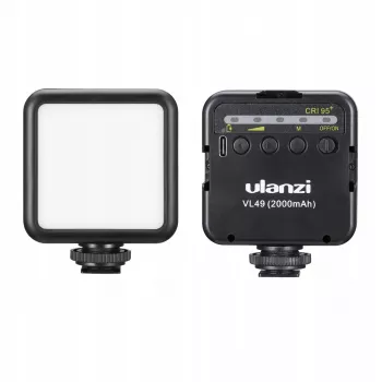 LED videosvětlo ULANZI VL49 49 LED 2000mAh USB-C nabíjecí pro DSLR fotoaparát, gimbal, smartphone