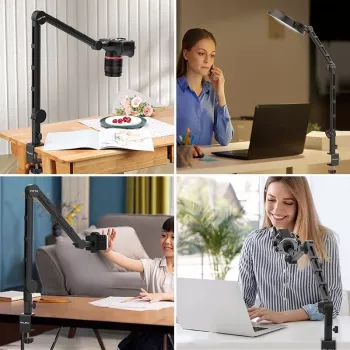 Ulanzi LS25 stolní C-svorka studiový držák pro fotoaparát, mikrofon, LED světlo, černá