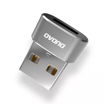 Adaptér Dudao L16AC USB-A na USB-C - Space Gray