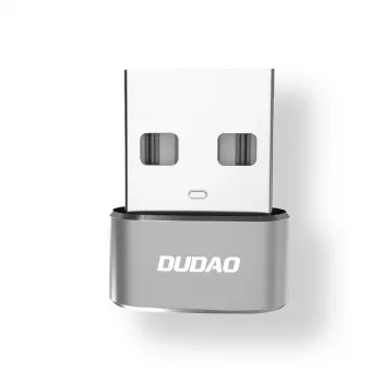 Adaptér Dudao L16AC USB-A na USB-C - Space Gray