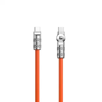 Dudao L24CC kabel USB-C na USB-C úhlový 120W 1m 180° otočný oranžový