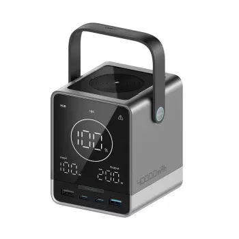 CUKTECH 300W 40000 mAh power banka s bezdrátovým nabíjením 2x USB-C + 2x USB-A černá