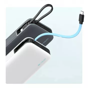 CUKTECH CUKP200NGLLG 55W 20000mAh powerbanka s vestavěným USB-C kabelem - bílá