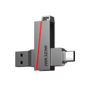USB flash disk HIKSEMI CLE USB 64 GB E307C U3 Dual USB 3.2 a USB Type-C, šedý