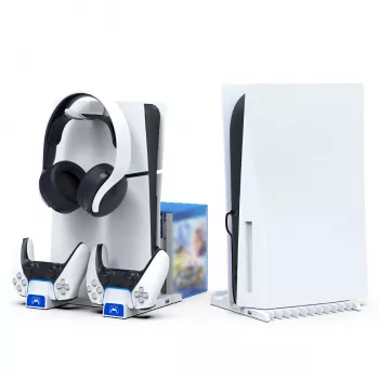 IPEGA multifunkční nabíjecí stanice pro PS5 Slim, bílá