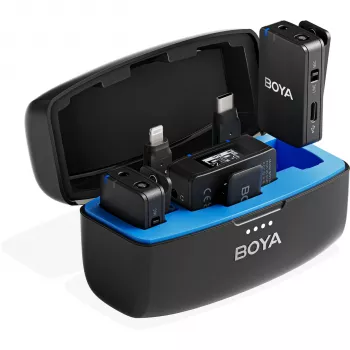 Bezdrátový mikrofonní systém BOYA Boyamic 1 1TX + 3RX (2,4 GHz, dosah 100 m, nahrávání 8 GB)