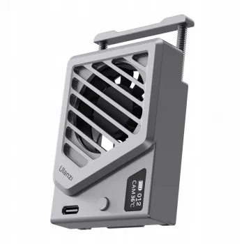 Chladicí ventilátor pro fotoaparáty Ulanzi CA25 pro bezzrcadlovky Sony Canon Fujifilm Nikon Panasonic, stříbrný