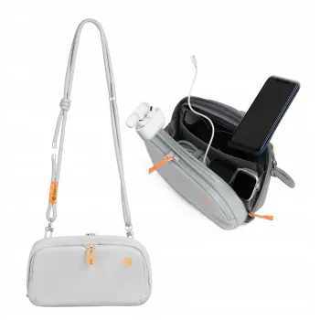 ULANZI YY08 crossbody taška pro fotoaparát, gaming, EDC - šedá