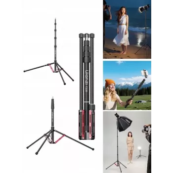 ULANZI T230 2v1 světelný stativ a monopod 2,3 m 5 kg slitina hliníku černý