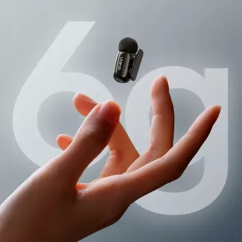 Sada bezdrátových lavalier mikrofonů ULANZI A200 Mini Mic - 2 vysílače, USB-C, dosah 100 m, černá