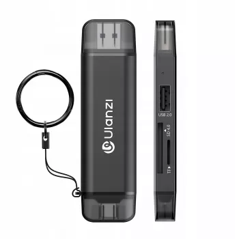 ULANZI CR3 3v1 čtečka karet SD/MicroSD/USB s konektory USB-C a USB-A