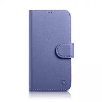 Peněženkové pouzdro iCarer Wallet Case 2v1 pro iPhone 14 Pro, kožené folio s RFID blokací, světle fialové (WMI14220726-LP)