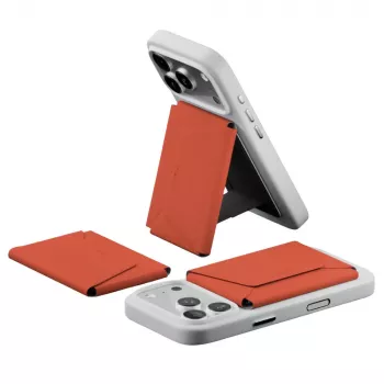 Moft AgileTravel MagSafe peněženka se stojanem Clay