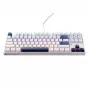 Drátová mechanická herní klávesnice Machenike K500B-B87, 87 kláves TKL, Red Switch, podsvícení RGB, bílá