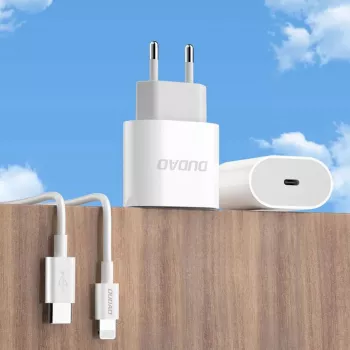 Dudao A14EUC adaptér 20W (kabel USB-C na USB-C 1m součástí) bílý