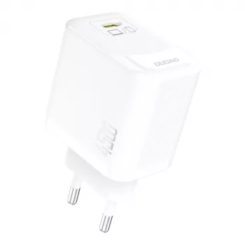 Dudao A28C 45W GaN síťová nabíječka s kabelem USB-C - bílá