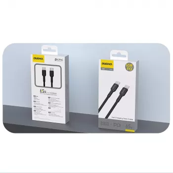 Dudao L9C USB-C na USB-C 1m černý nabíjecí a datový kabel