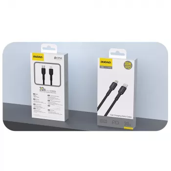 Dudao L9X kabel USB-C na Lightning 2m černý