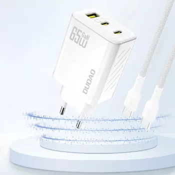 Dudao A29 65W GaN 2x USB-C + 1x USB-A nabíječka - bílá