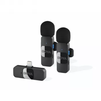 Bezdrátový mikrofonní systém BOYA BY-V2 V2.0 2TX + 1RX