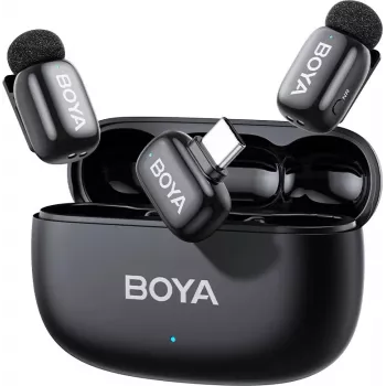 Bezdrátový mikrofonní systém BOYA mini 2-02 2,4GHz USB-C - černý