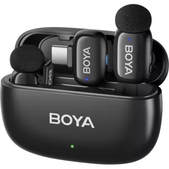 Bezdrátový mikrofonní systém BOYA mini 2-02 2,4GHz USB-C - černý