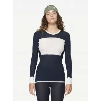 Devold Wool Mesh 190 Shirt dámská spodní vrstva - Ink/Offwhite, velikost M