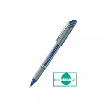 Pentel BL27 EnerGel tekuté gelové pero – stříbrné – modré – kov – 0,7 mm – 0,35 mm