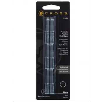 Inkoustové patrony do plnicího pera Cross 8921, černé, 6 ks