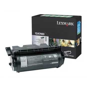 Lexmark 12A7460 originální černá tonerová kazeta s vysokou výtěžností pro T630, T632, T634, X630, X632, X634