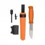 Nůž s pevnou čepelí Morakniv Kansbol se survival sadou, oranžový