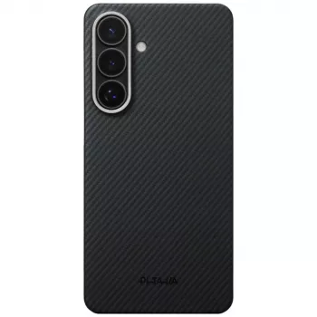 Pouzdro PITAKA Edge Case MagSafe pro Samsung Galaxy S26, aramidové vlákno, černá/šedá