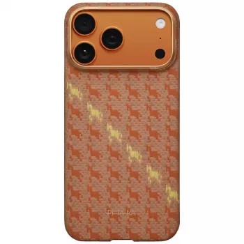 Pouzdro PITAKA Happiness Rides Edge Case MagSafe pro iPhone 17 Pro Max Amber