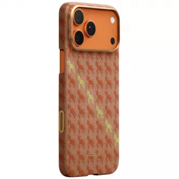 Pouzdro PITAKA Happiness Rides Edge Case MagSafe pro iPhone 17 Pro Max Amber