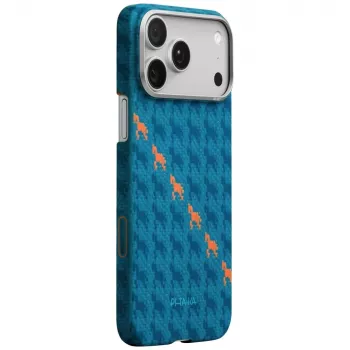 Pouzdro PITAKA Happiness Rides Edge Case MagSafe pro iPhone 17 Pro Max Indigo
