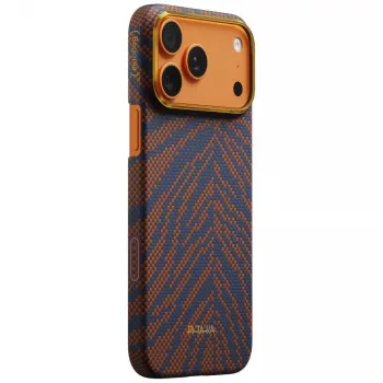 Pouzdro PITAKA Edge Case Breath of Veins pro iPhone 17 Pro, Burning Orange