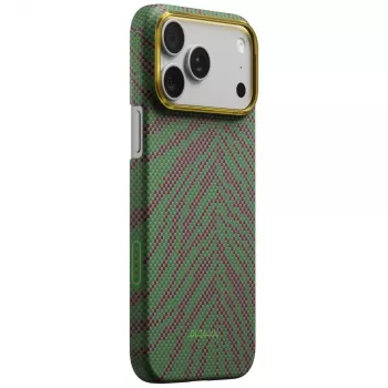 Pouzdro PITAKA Edge Case Breath of Veins pro iPhone 17 Pro Max – Sprout Surge