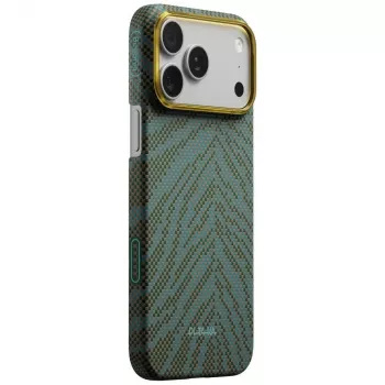 Pouzdro PITAKA Edge Case Breath of Veins pro iPhone 17 Pro Max, Dive Green