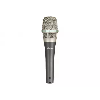 Ruční kondenzátorový mikrofon Mipro MM-80 se superkardioidní charakteristikou, matně černý