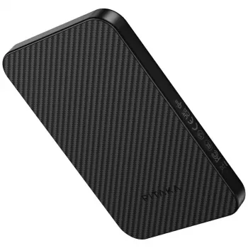 PITAKA Aramid Fiber powerbanka 5000mAh Qi2 MagSafe černá-šedá